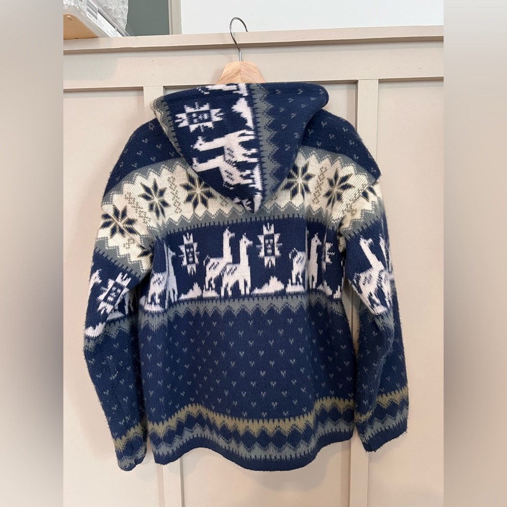 tejidos ruminahui hooded alpaca jacket, Size M